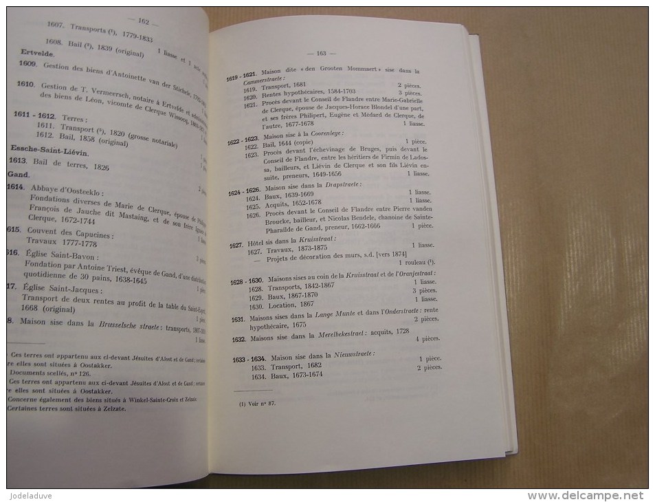 INVENTAIRE DES ARCHIVES DE LA FAMILLE DE CLERQUE WISSOCQ DE SOUSBERGHE Régionalisme Virelles Chimay Généalogie Gand