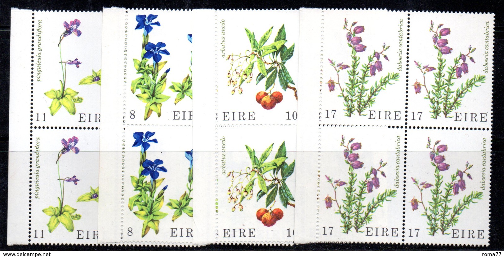 2ENG16C - IRLANDA 1978 , Unificato Serie  N. 378/381   ***  MNH : Quartine - Nuovi