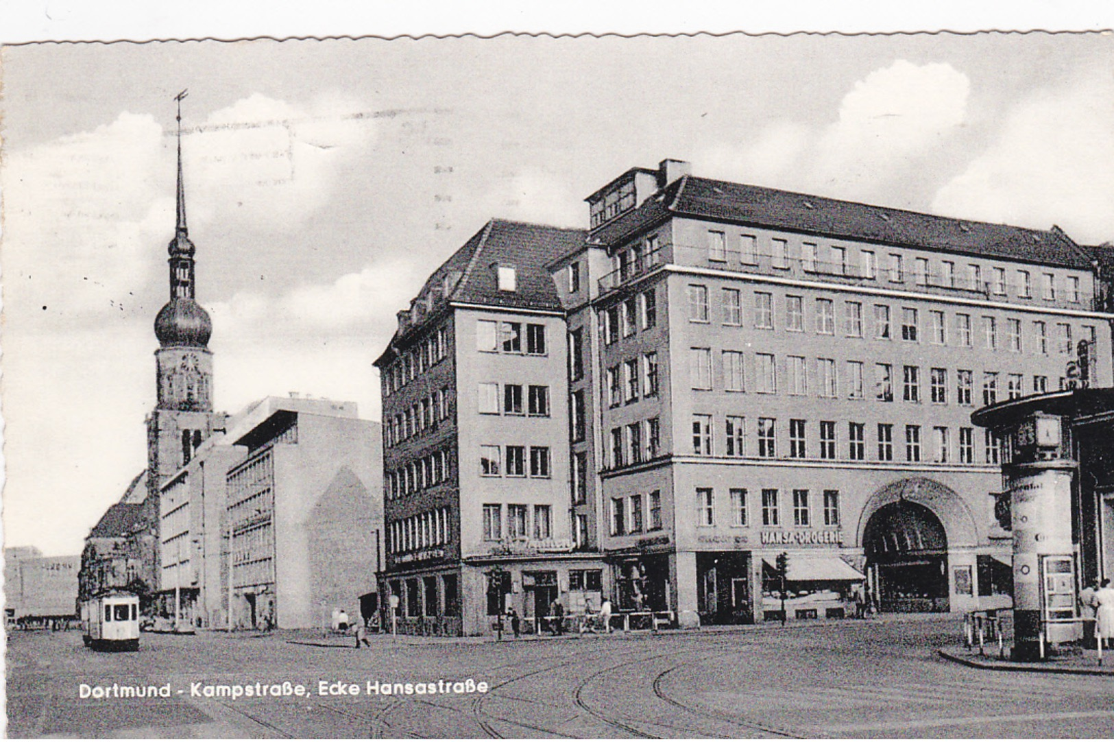 DORTMUND , Germany , 1950s ; Kampstrasse , Ecke Hansastrasse - Dortmund