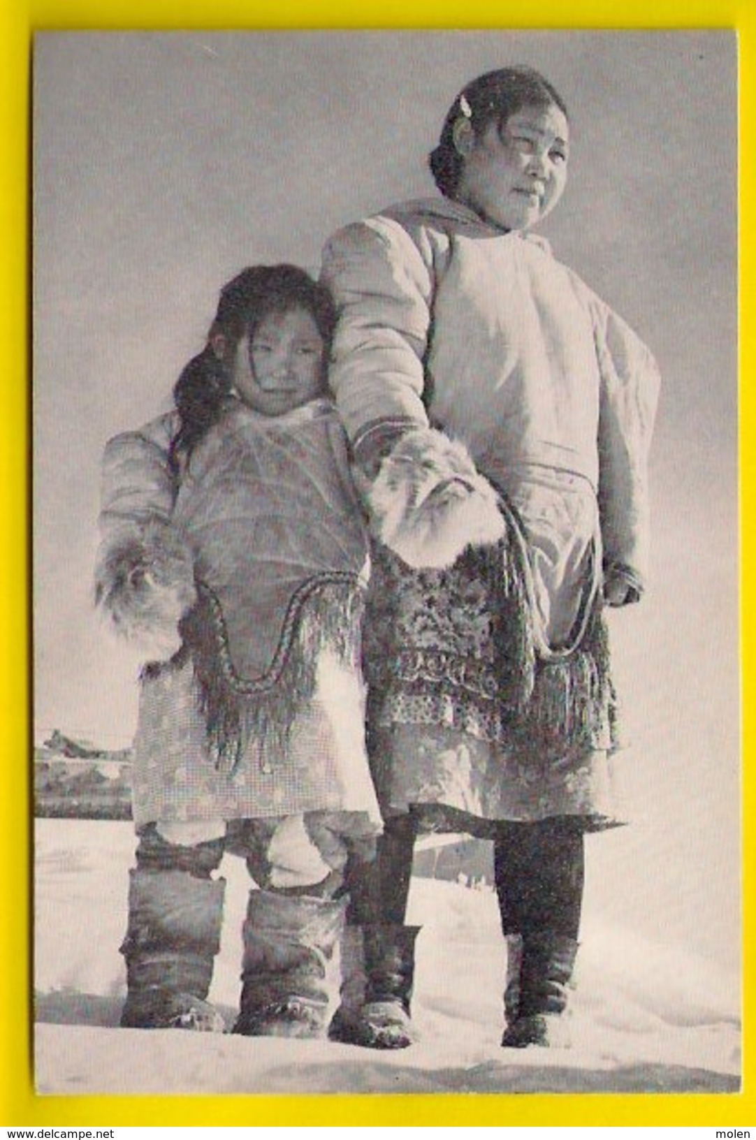 INUIT MOTHER & CHILD Ijsvelden CANADA * MISSIE KLOOSTER DER PATERS OBLATEN WAREGEM Mission Mission Missione Eskimo 3277 - Non Classés