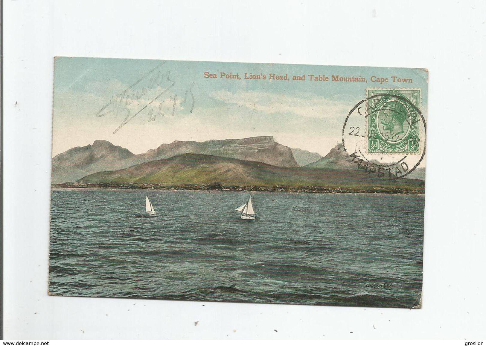 CAPE TOWN  SEA POINT , LION'S HEAD, AND TABLE MOUNTAIN 1915 - South Africa