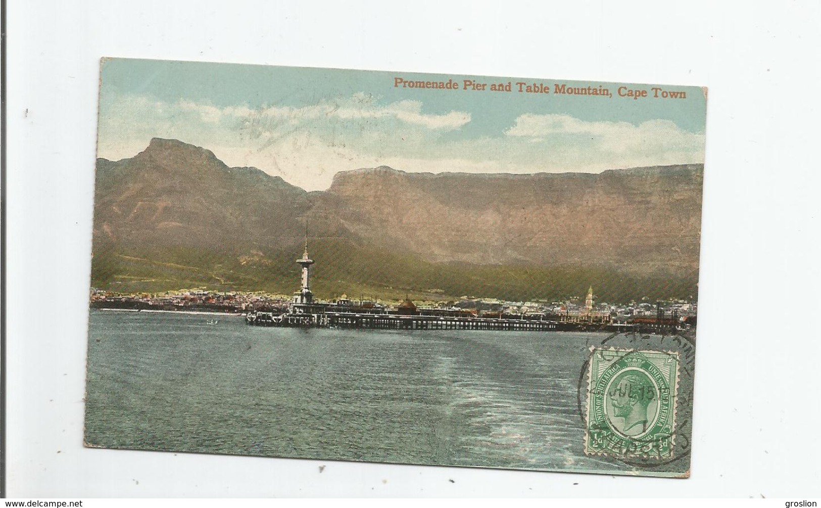 CAPE TOWN PROMENADE  PIER AND TABLE MOUNTAIN 1915 - Afrique Du Sud