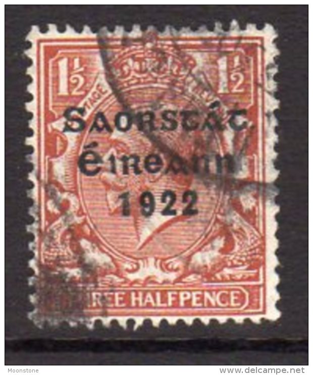 Ireland 1922-3 1½d ´Saorstat´ Overprint, Thom Printing, Used (SG54) - Gebruikt