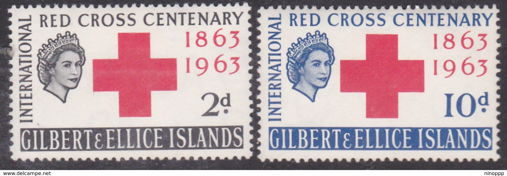 Gilbert And Ellice Islands SG 80-81 1963 Red Cross Centenary Mint Hinged - Gilbert & Ellice Islands (...-1979)