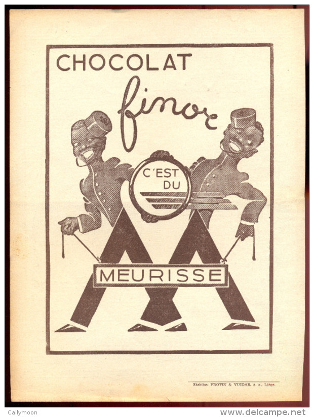 Chocolat FINOR - Meurisse - Pub De 1938. - Cioccolato