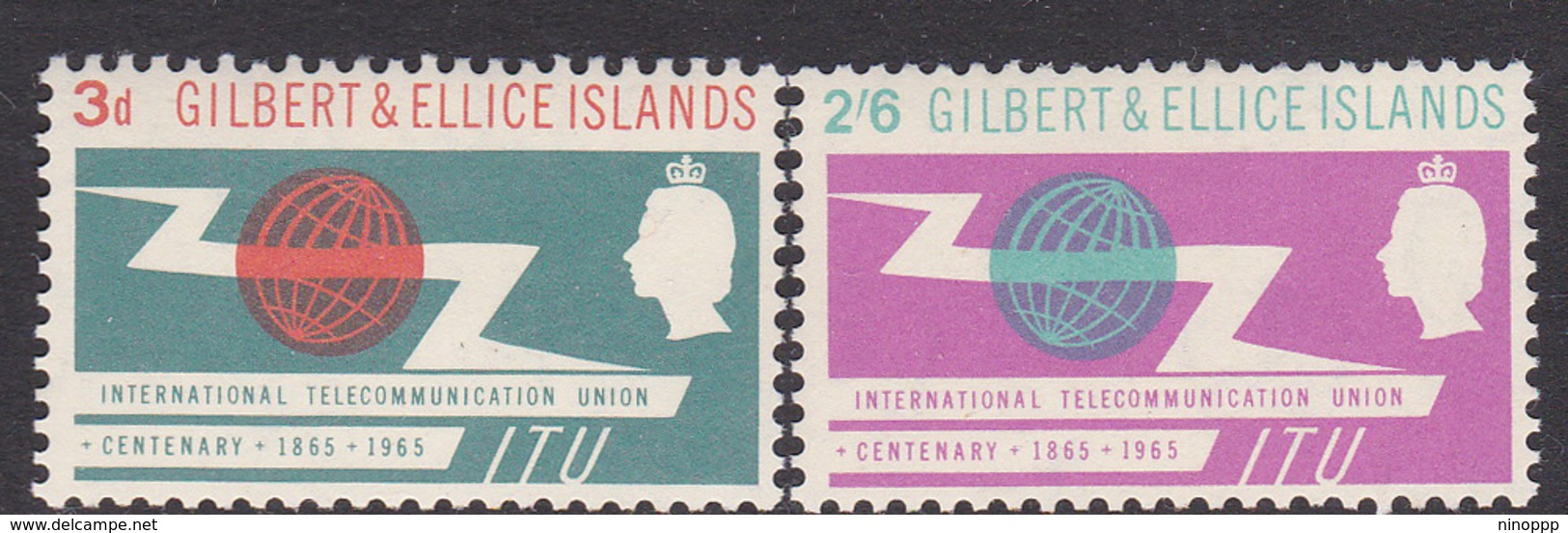 Gilbert And Ellice Islands SG 87-88 1965 I.T.U. Centenary Mint Hinged - Gilbert & Ellice Islands (...-1979)