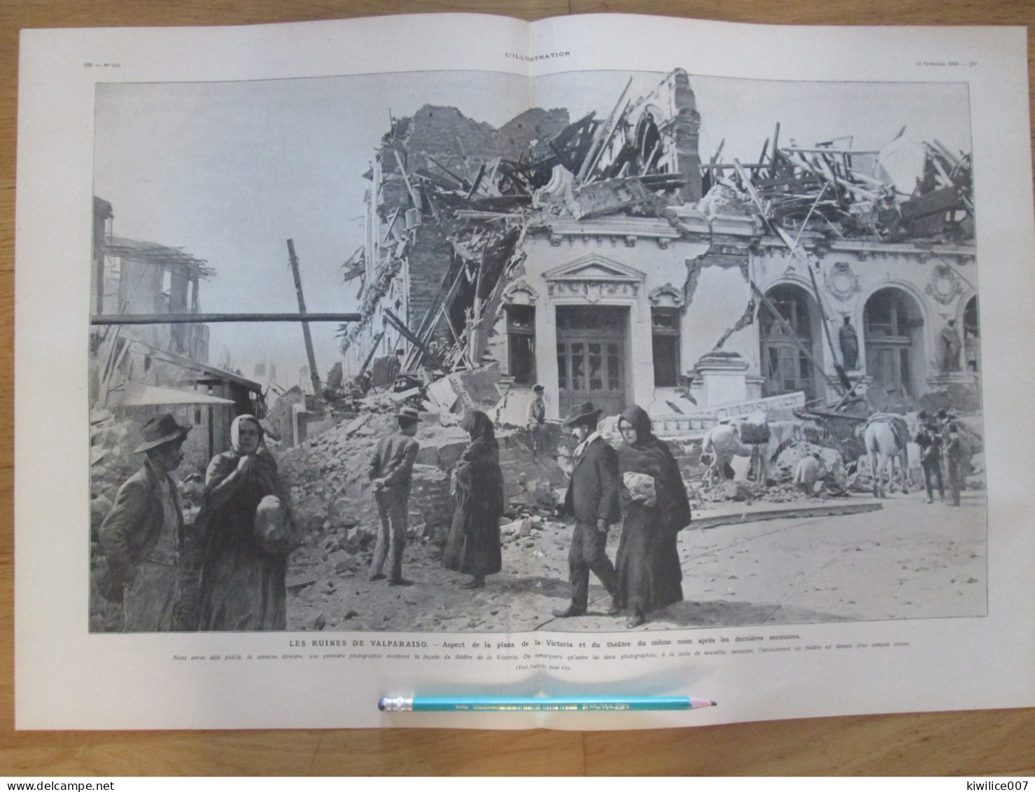 CHILI   Valparaiso  Tremblement De Terre  Earthquake 1905 La Destruction De Valparaiso  PLAZA DE LA VICTORIA - Unclassified