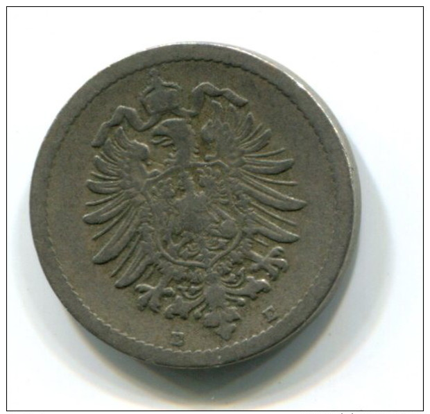 1888 Germany 5 Pfennig Coin - 1 Pfennig