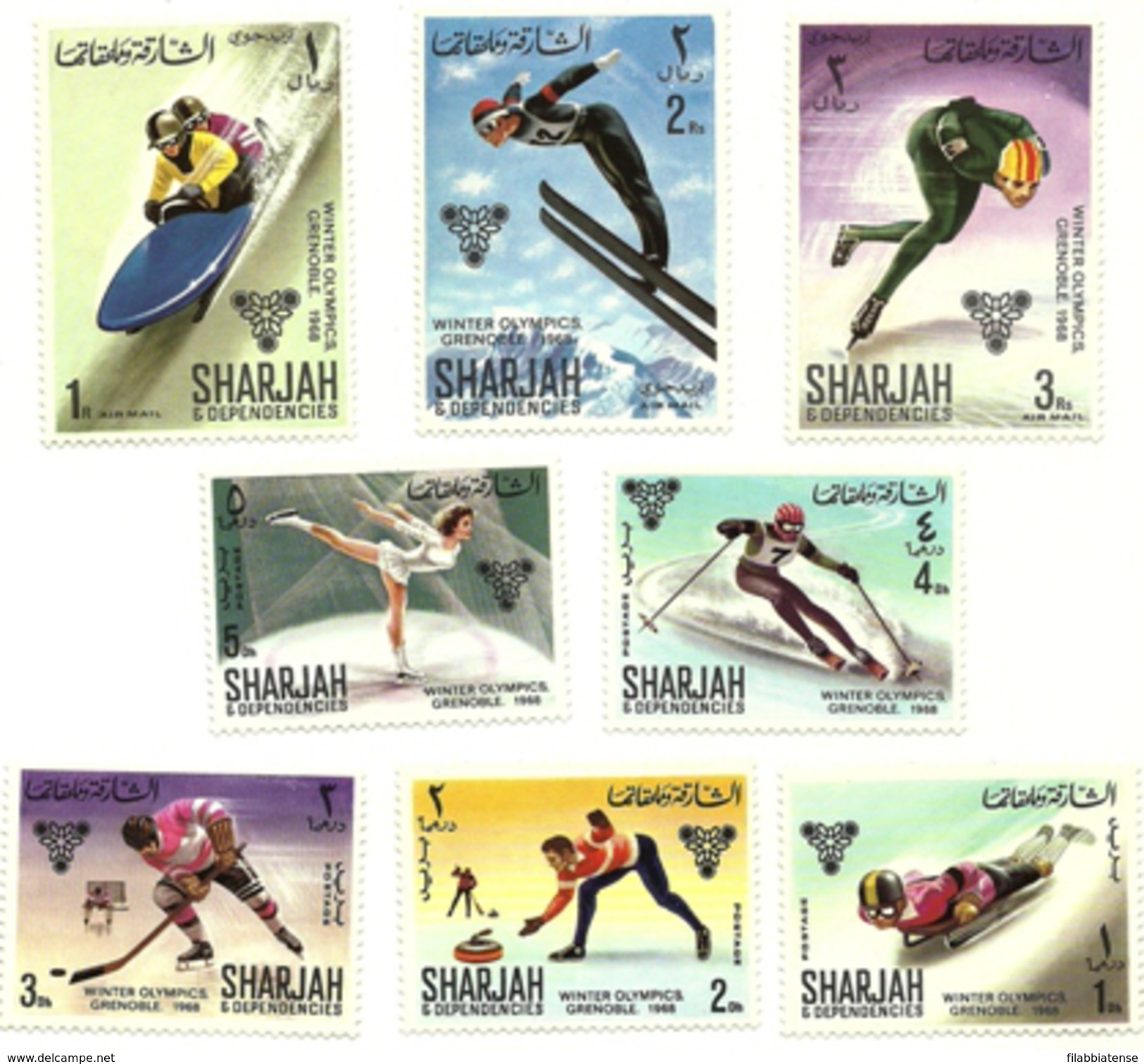 1968 - Sharjah 205 + PA 59 Olimpiadi Di Grenoble, - Inverno1968: Grenoble