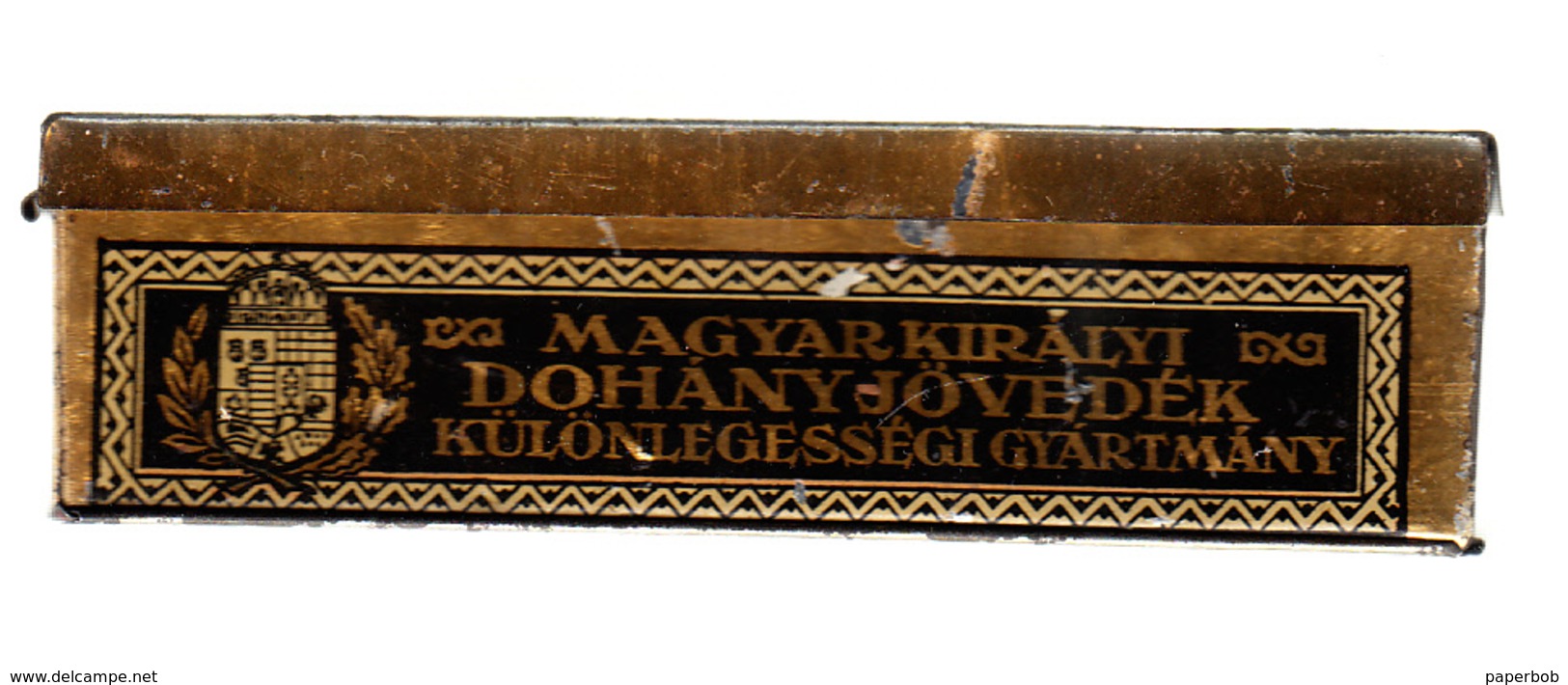 TOBACCO METAL BOX,HUNGARY 1920th ,13.5cm X 11cm X 3cm - Schnupftabakdosen (leer)