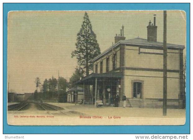 CPA Toilée - Chemin De Fer Gare De BRIOUZE 61 - Briouze