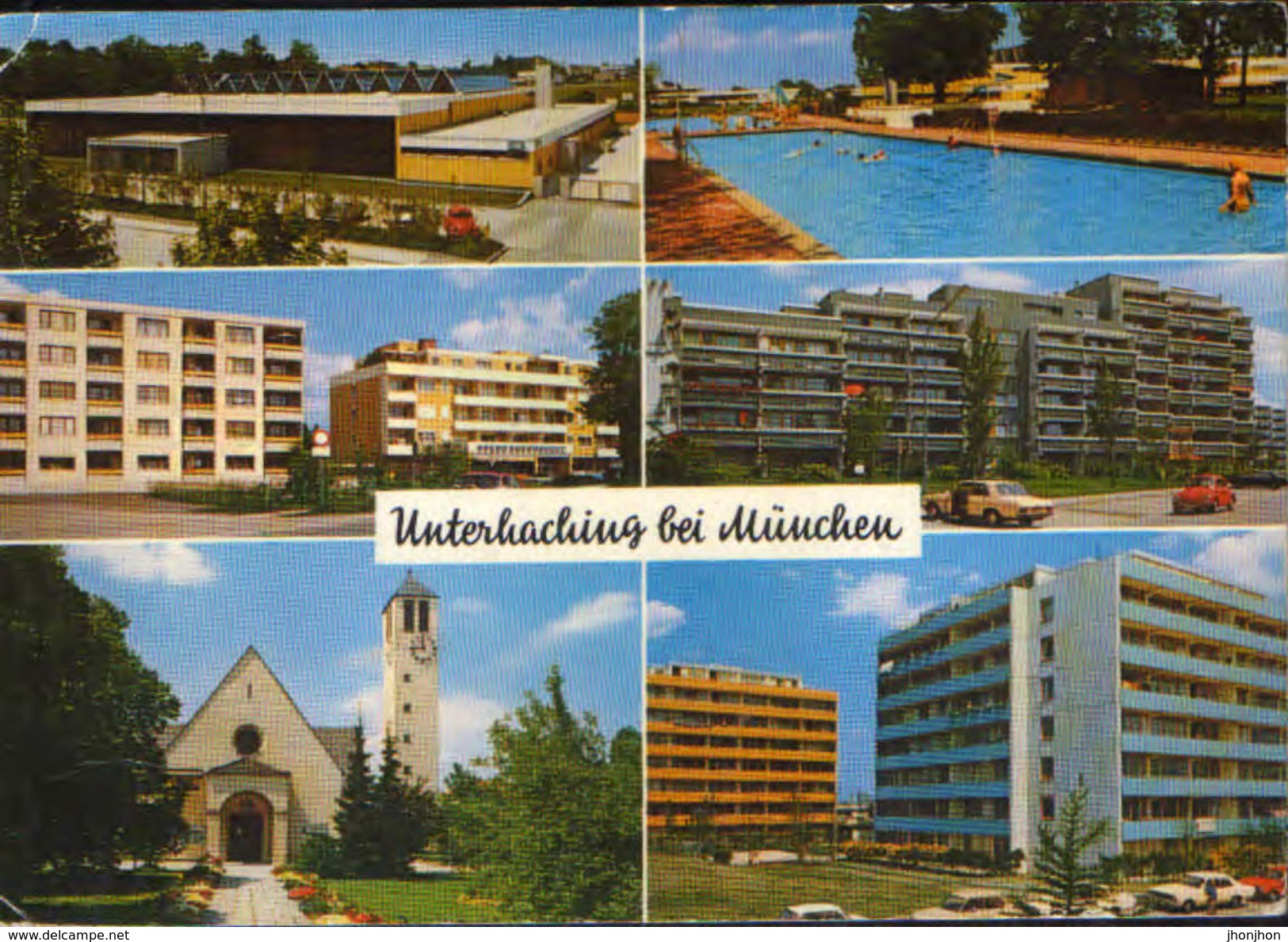 Germany - Postcard Used,1975 -  Unterhaching - Multipleviews - Unterhaching