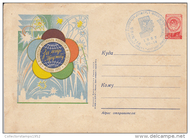 52862- MOSCOW PHILATELIC EXHIBITION, COVER STATIONERY, 1957, RUSSIA-USSR - 1950-59