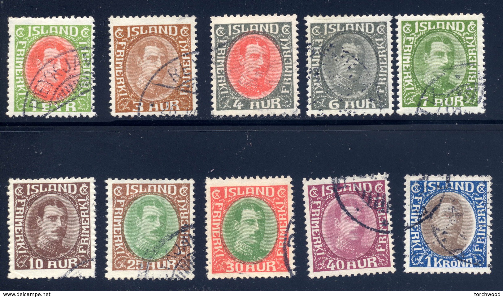 Iceland  Sc# 176-185  Used  1931 - Usati