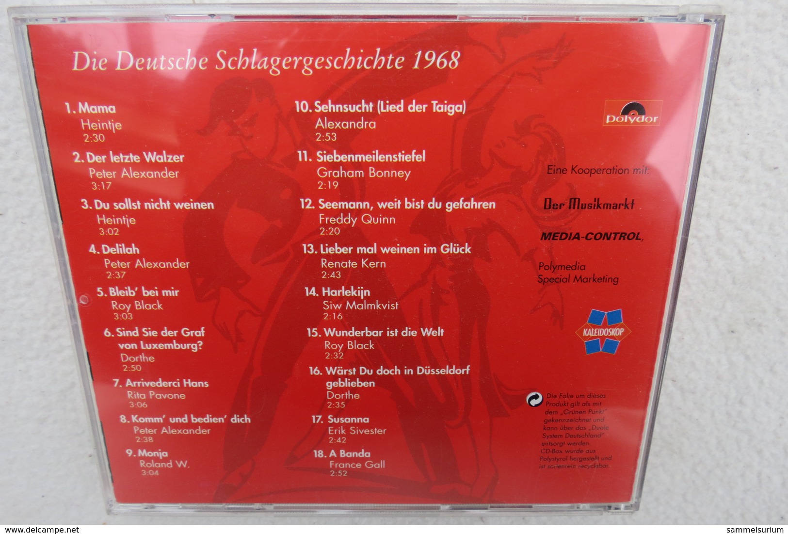 CD "Die Deutsche Schlagergeschichte 1968" Authentische Tondokumentation Erfolgreicher Dtsch. Titel Im Original 1959-1988 - Andere - Duitstalig