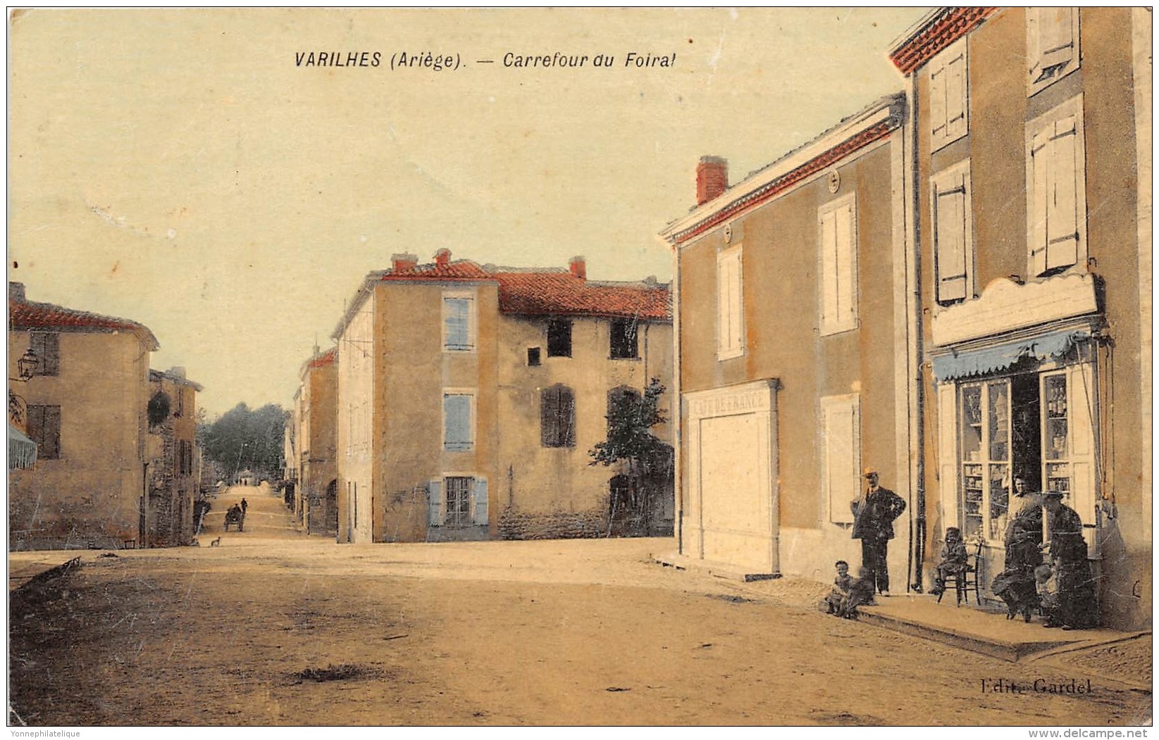 09 - ARIEGE / Varilhes - Carrefour Du Foiral - Beau Cliché - Belle Carte Toilée Et Colorisée - Varilhes