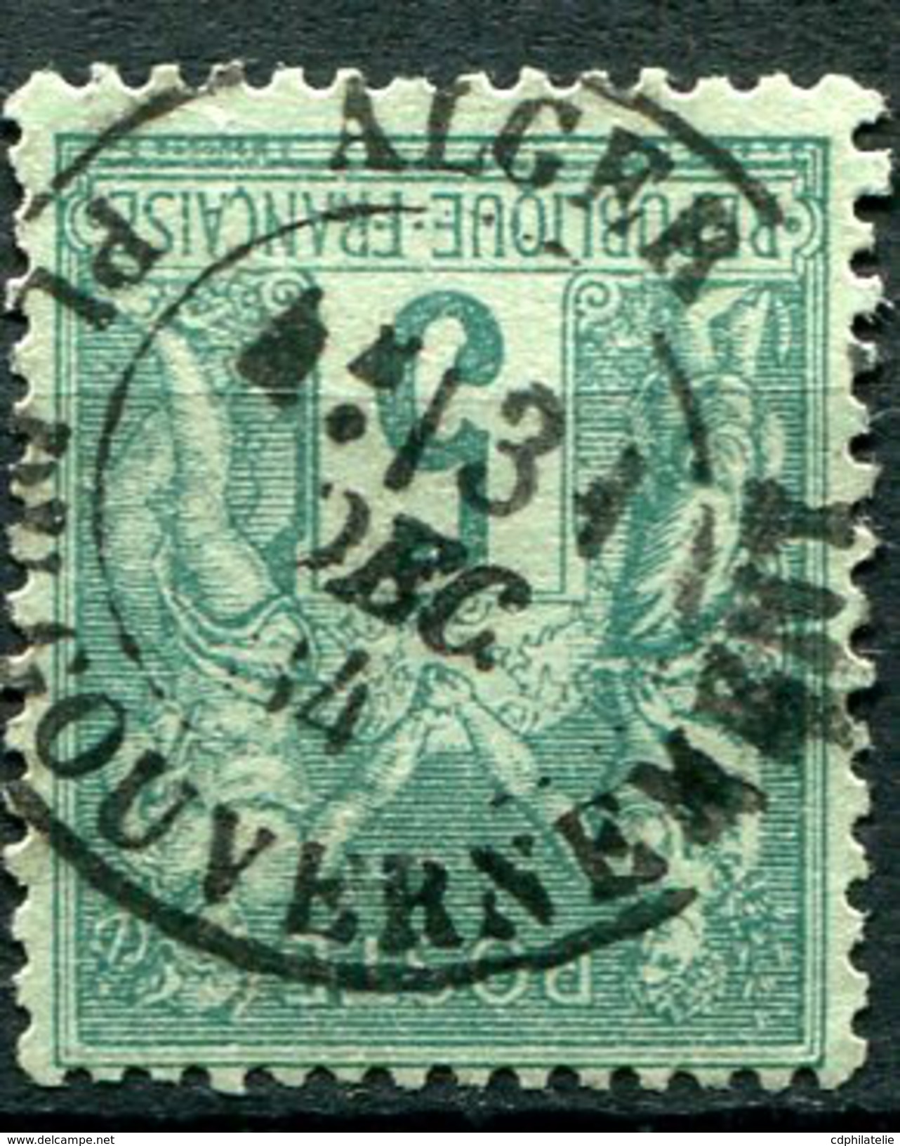 FRANCE N°75 OBLITERATION ALGER 31 DEC 84 PL. DU GOUVERNEMENT - 1877-1920: Période Semi Moderne