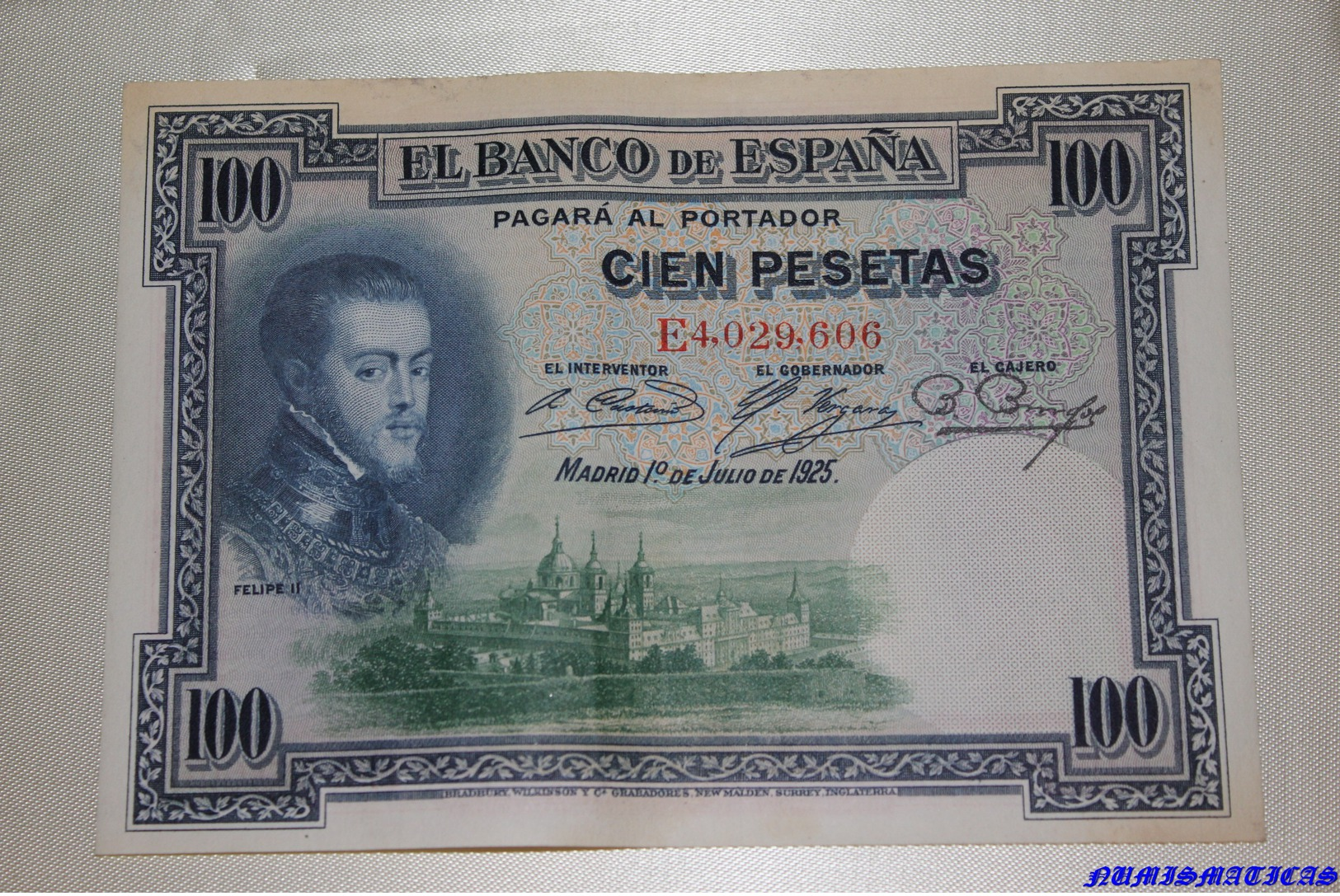 BILLETE 1  JULIO 1925 CIEN PESETAS - 100 Pesetas