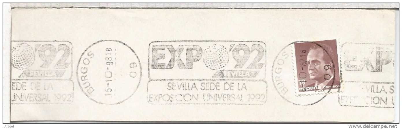 BURGOS FRAGMENTO CON MAT RODILLO EXPO 92 SEVILLA - 1992 – Siviglia (Spagna)
