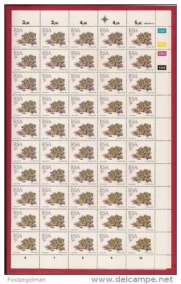 SOUTH AFRICA,  1988 , 15 full sheets of 100 stamps each, Succulents Definitives, 743-757, F-2555