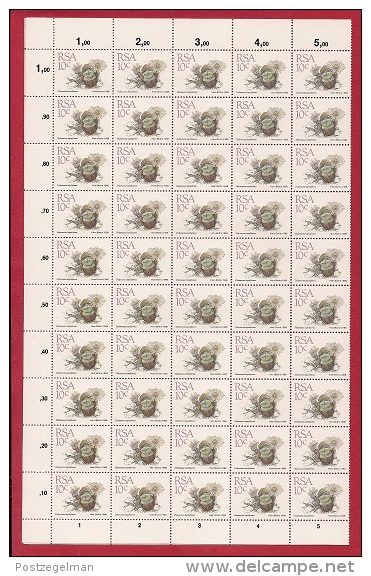 SOUTH AFRICA,  1988 , 15 full sheets of 100 stamps each, Succulents Definitives, 743-757, F-2555