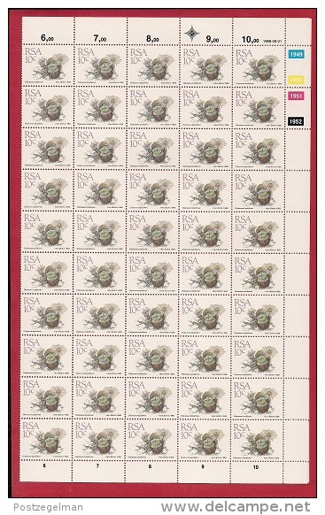 SOUTH AFRICA,  1988 , 15 full sheets of 100 stamps each, Succulents Definitives, 743-757, F-2555