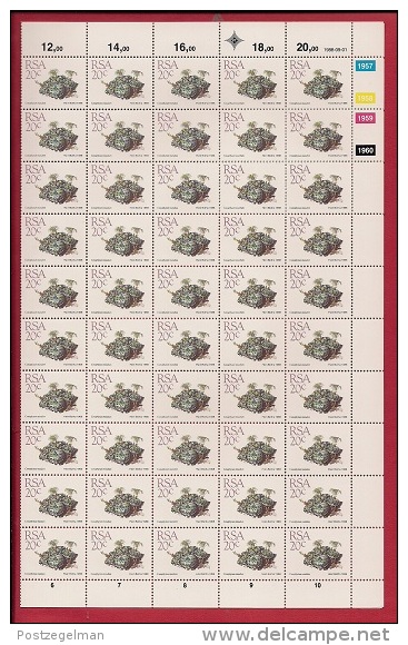 SOUTH AFRICA,  1988 , 15 full sheets of 100 stamps each, Succulents Definitives, 743-757, F-2555