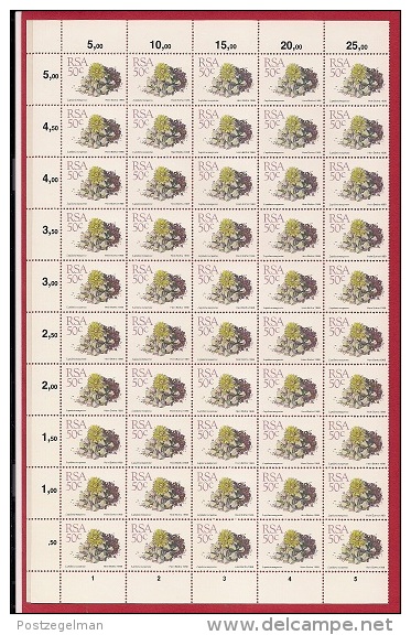 SOUTH AFRICA,  1988 , 15 full sheets of 100 stamps each, Succulents Definitives, 743-757, F-2555