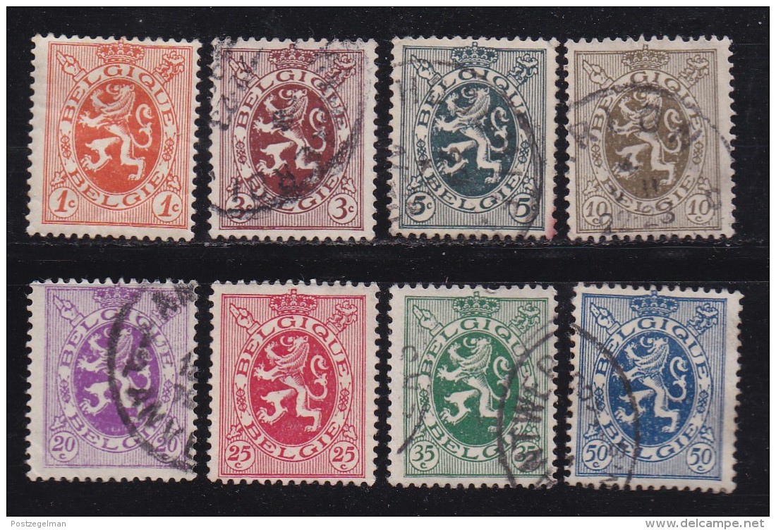 BELGIUM, 1929, Used Stamp(s), Definitives,  MI 254-261,  #10296, Complete - Andere & Zonder Classificatie