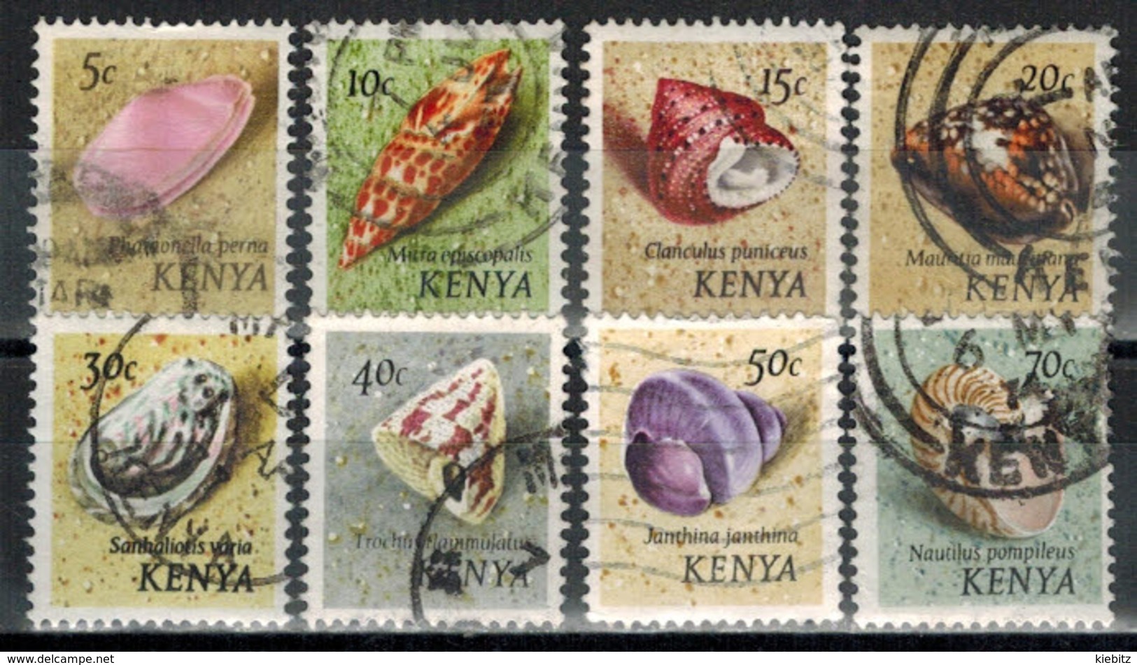 KENIA 1971 - MiNr: 36-50 Schnecken  Lot 8 Verschiedene  Used - Kenia (1963-...)