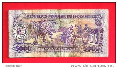 MOZAMBIQUE 1989  Banknote, Used Vf.. 5.000 Metaicas Nr. 132 - Mozambique