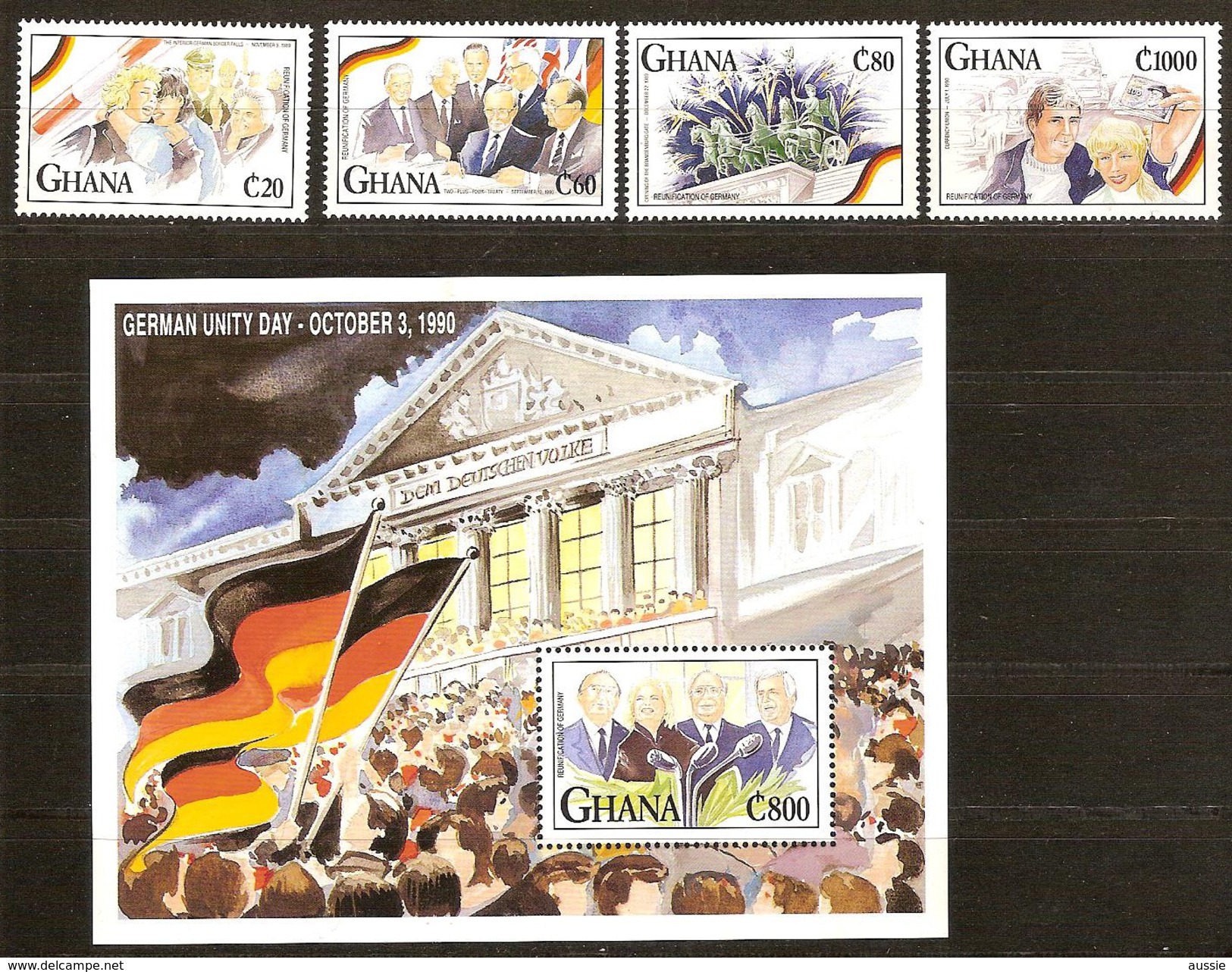 Ghana 1991 Yvertn° 1273-1276 Et Bloc 178 *** MNH Cote 142 FF Allemagne Deutschland - Ghana (1957-...)