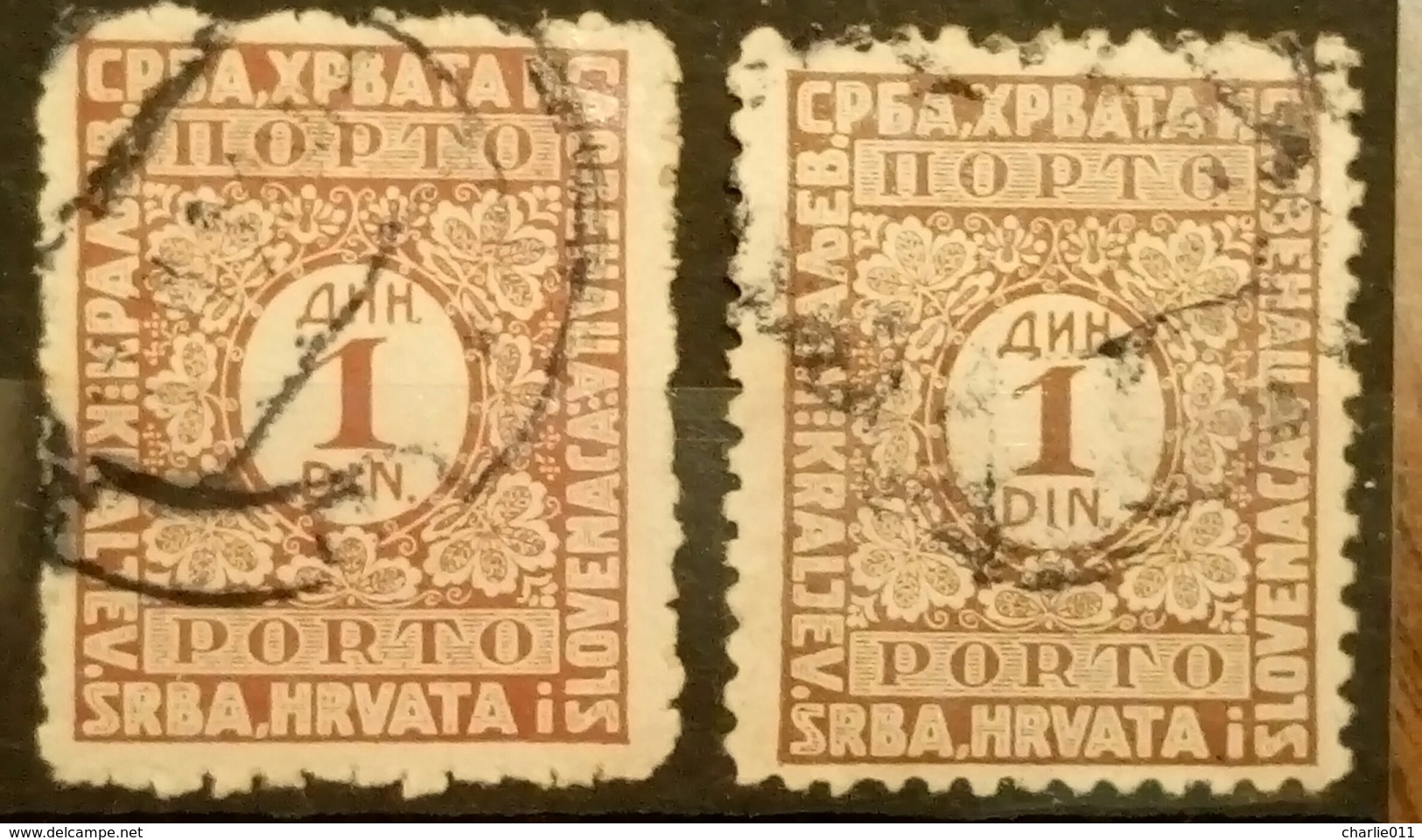 PORTO-NUMBERS-1 DIN-VARIETY-SHS-YUGOSLAVIA-1923 - Impuestos