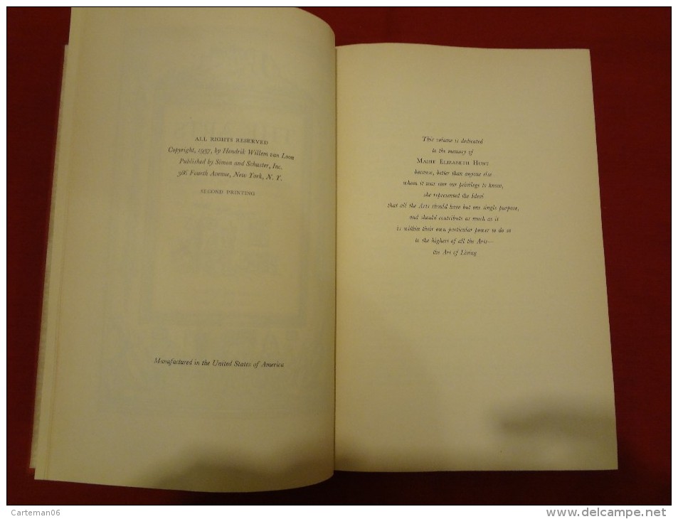 The Arts Written And Illustraded By Hendrik Willem Van Loon - Simon And Schuster New York - 1937 - Art History/Criticism