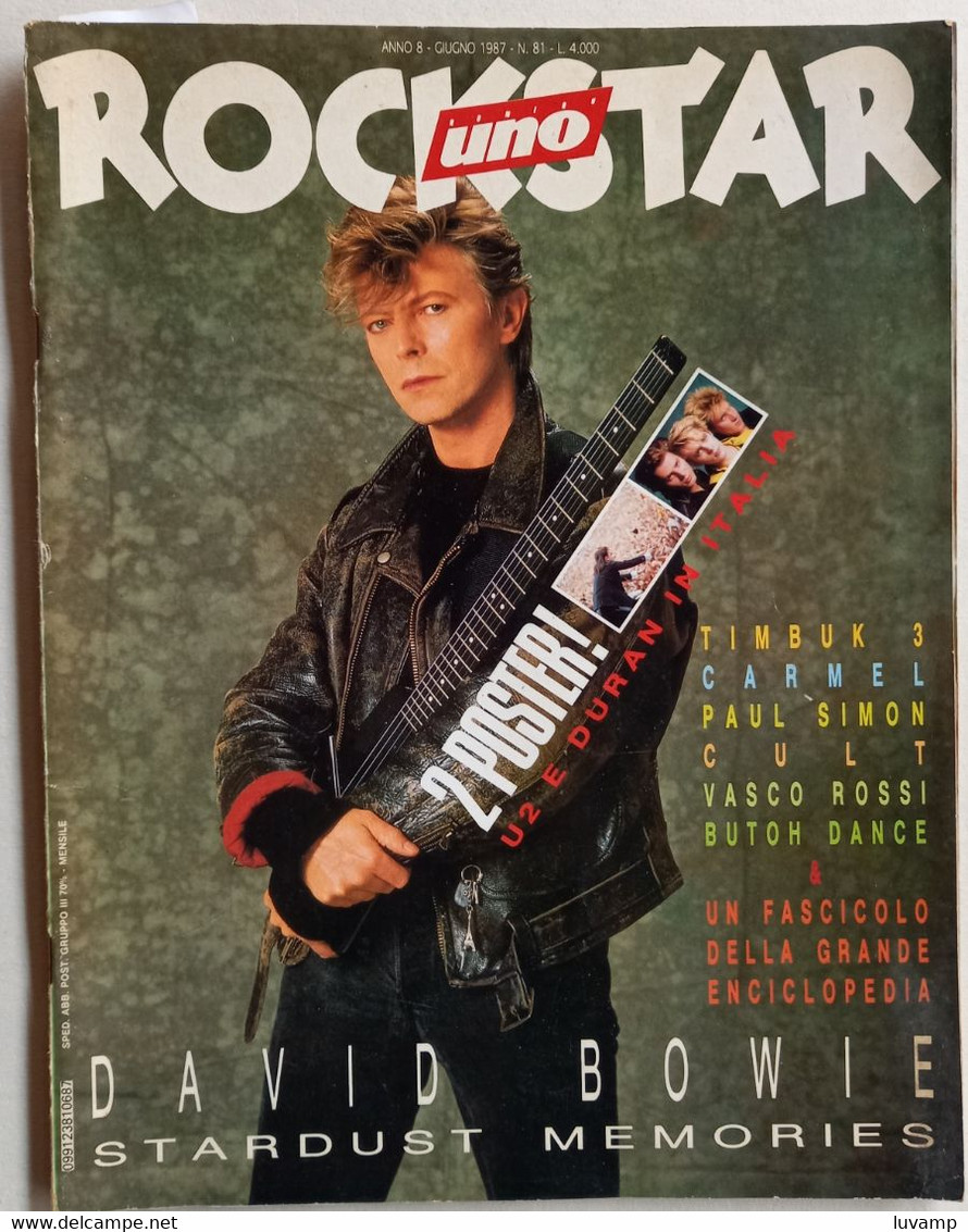 DAVID BOWIE -ROCKSTAR - DEL     GIUGNO 1987 (CART 52) - Musik