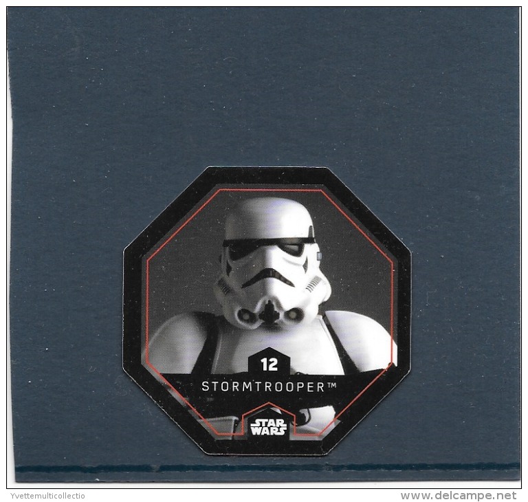 JETON 2015 COLLECTOR. STAR WARS ( LECLERC ).  STORMTROOPER. N° 12  ( COSMIC SHELLS - Episode II