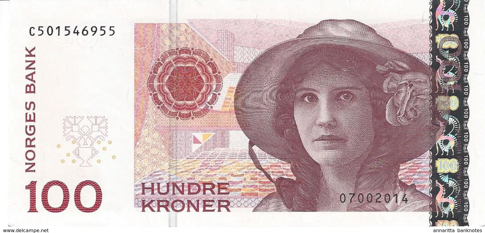 Norway 100 Kroner 2014, UNC (P-49e, ) - Norwegen