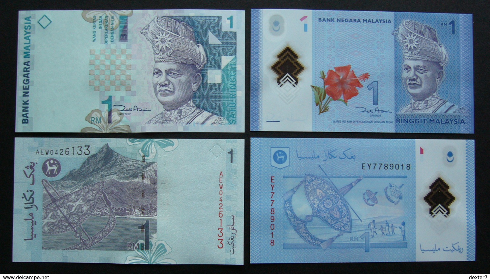 Malesia 1 + 1 Ringgit FDS Malaysia UNC Paper + Polymer - Maleisië
