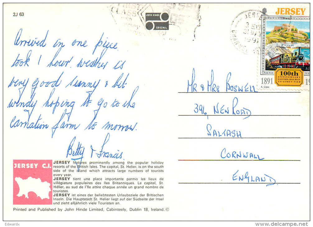 Multiview, Jersey Postcard Posted 1997 Stamp - Other & Unclassified