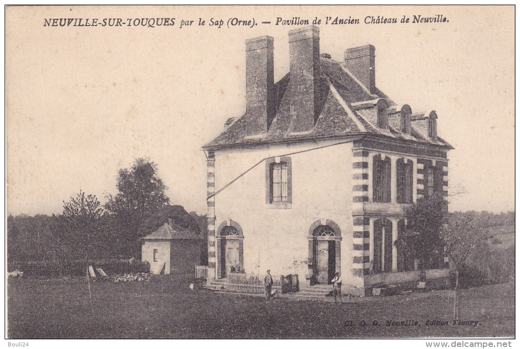 C15- NEUVILLE SUR TOUQUES DANS L'ORNE  PAVILLON DE L'ANCIEN CHATEAU  CPA   CIRCULEE - Autres & Non Classés