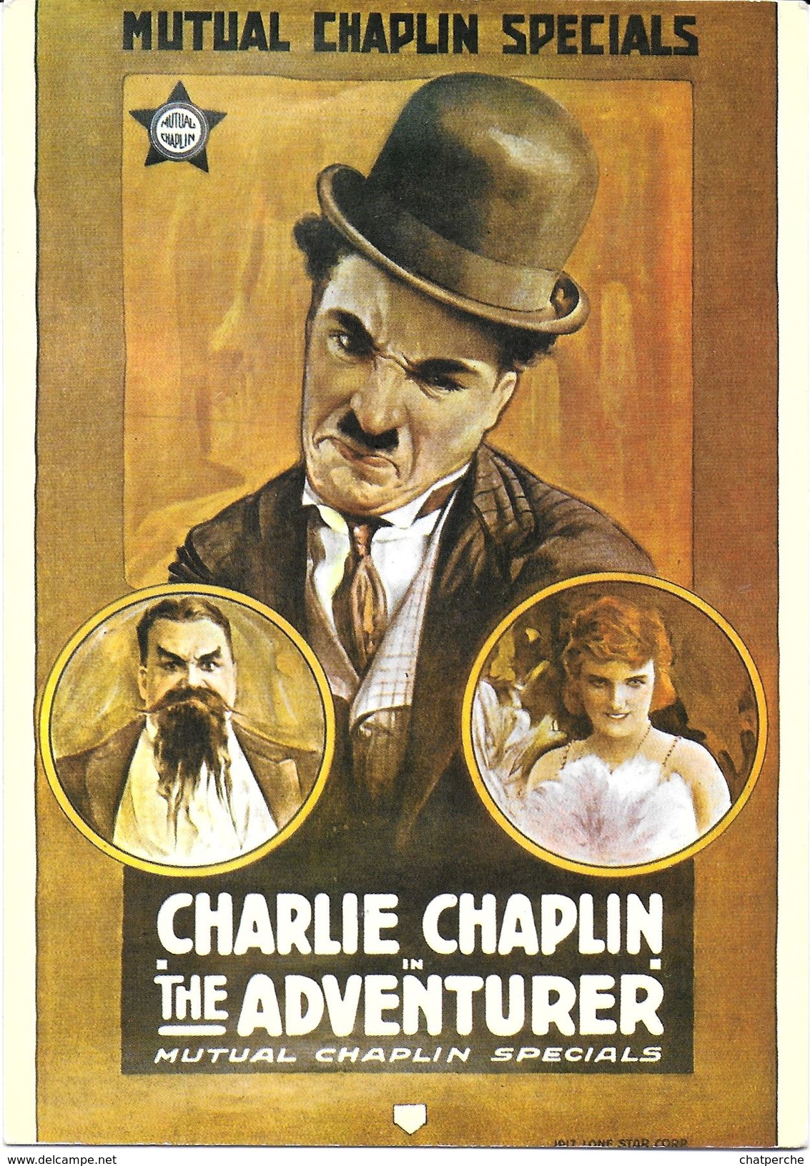 PUBLICITE  E 10 THE ADVENTURER CHARLIE CHAPLIN CHARLOT CANNE CHAPEAU MELON FILM CINEMA  EDITIONS NUGERON - Publicité