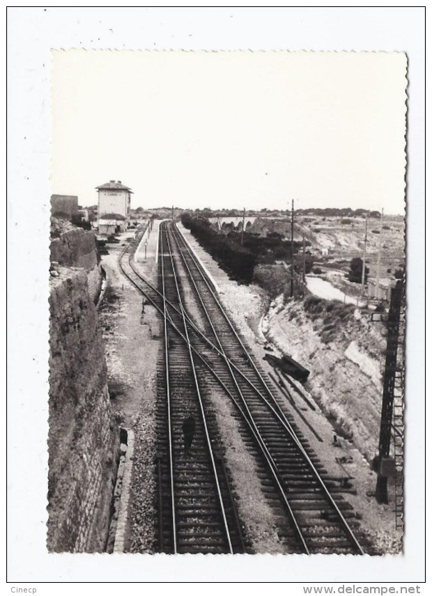 CPSM 13 - LA COURONNE - CARRO - LA GARE - TB PLAN VOIE CHEMIN DE FER Vue EDIFICE Ferroviaire - Autres & Non Classés