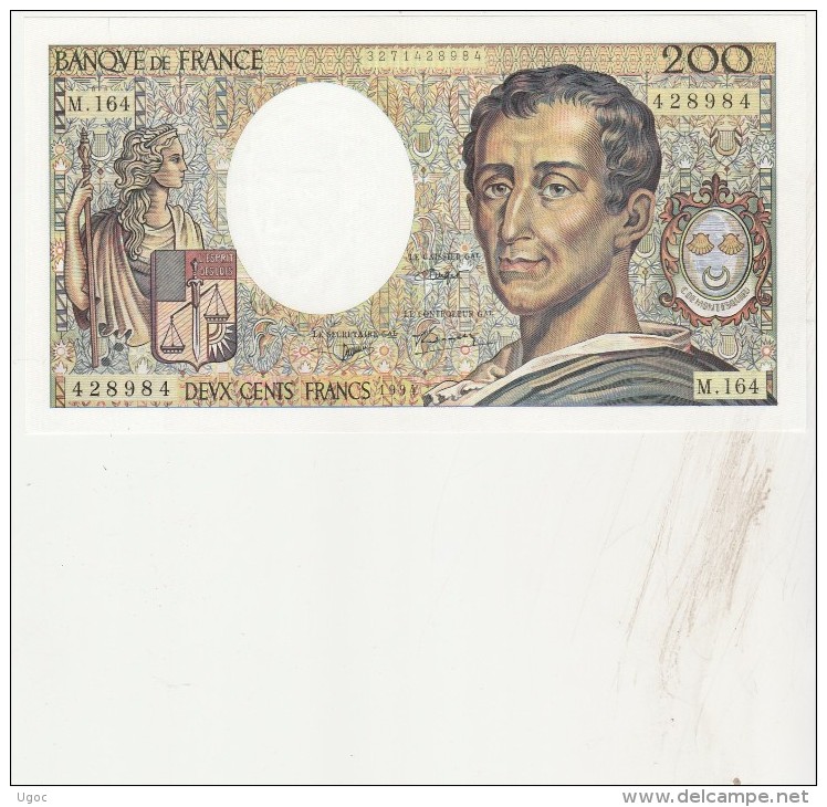 - Billet De 200 FRANCS MONTESQUIEU  1994 NEUF  - 003 - 200 F 1981-1994 ''Montesquieu''