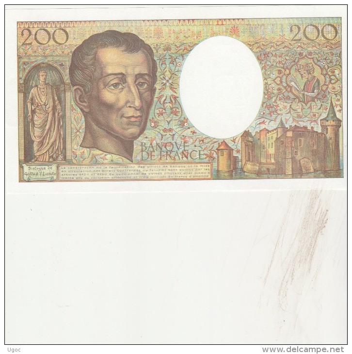- Billet De 200 FRANCS MONTESQUIEU  1994 NEUF  - 003 - 200 F 1981-1994 ''Montesquieu''