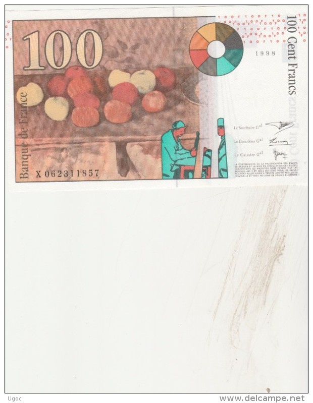 - Billet De 100 FRANCS  Cézanne  1998  NEUF - 005 - 100 F 1997-1998 ''Cézanne''