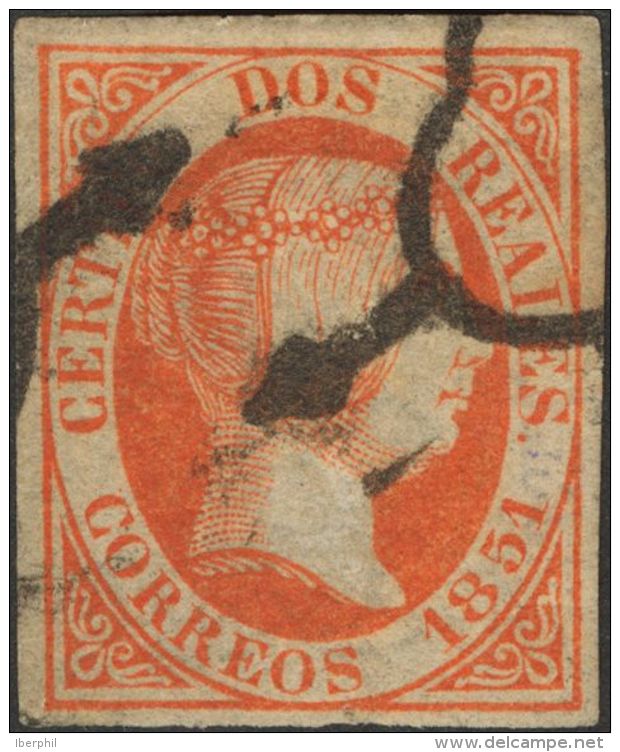 8 &ordm; 2 Reales Rojo Naranja (reparado En La Parte Central Del Busto). Magnífica Presencia Por Su Excelente Col - Ungebraucht