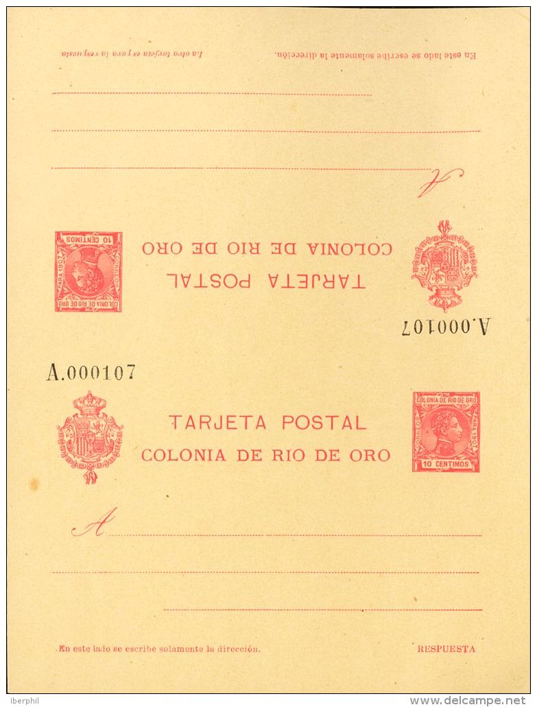 EP4 (*) 10 Cts + 10 Cts Rosa Sobre Tarjeta Entero Postal De Ida Y Vuelta. MAGNIFICA Y RARISIMA. @Edifil 2017: 275&euro; - Sonstige & Ohne Zuordnung