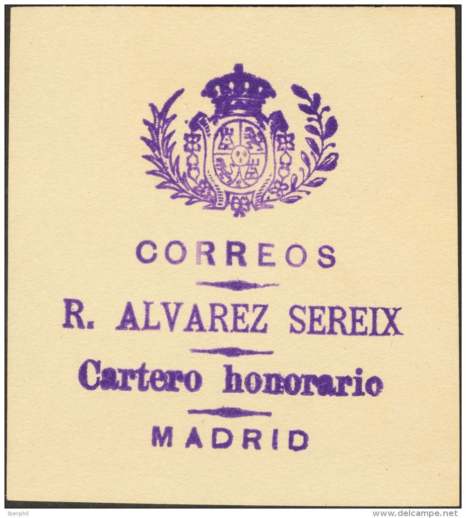 9 (*) Marca De Franquicia CORREOS / R. ALVAREZ SEREIX / CARTERO HONORARIO / MADRID. MAGNIFICA. @Edifil 2011: 60&euro; - Wohlfahrtsmarken