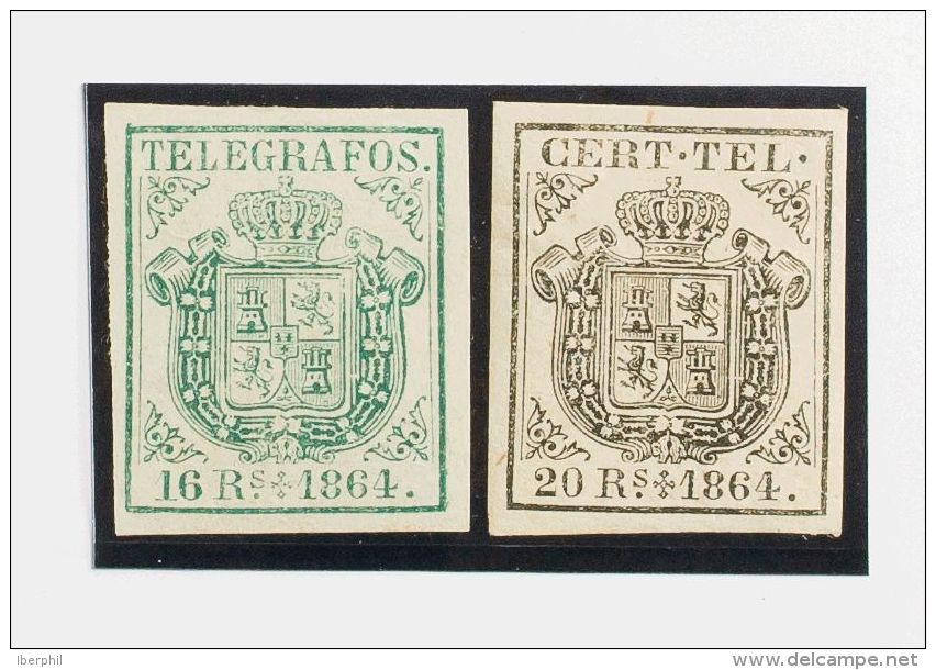 3, 4 */(*) 16 Reales Verde Y 20 Reales Negro. MAGNIFICOS. @Edifil 2017: 635&euro; - Télégraphe