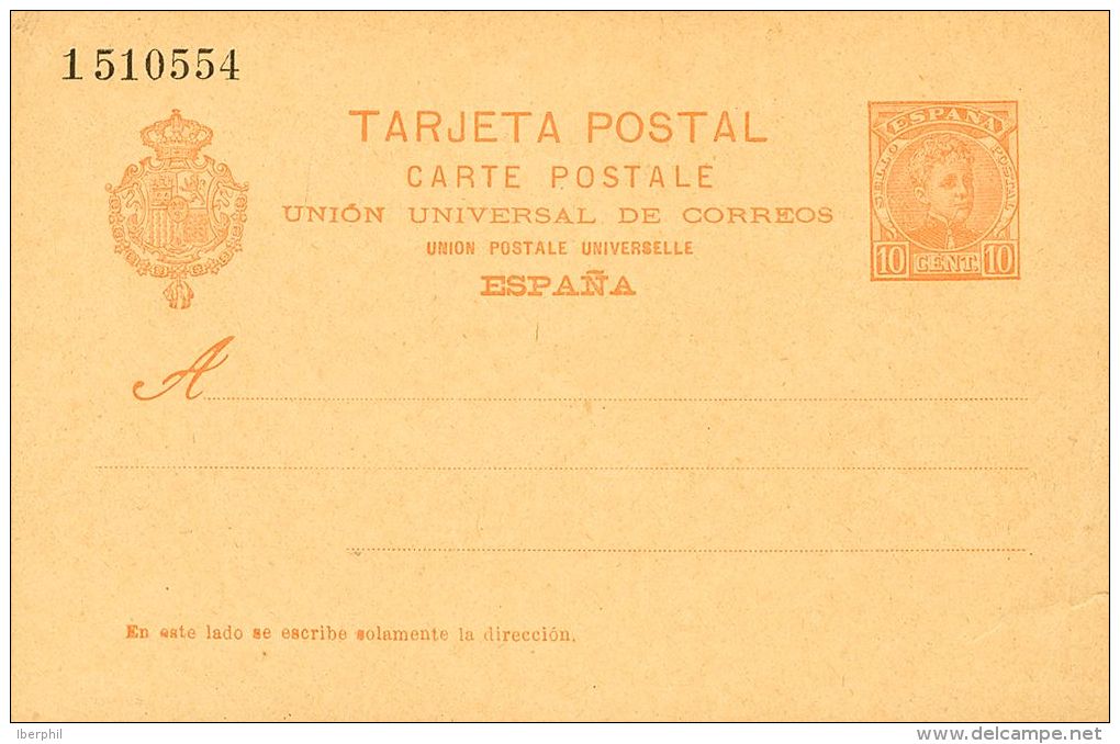 EP42 (*) 10 Cts Naranja Sobre Tarjeta Entero Postal. MAGNIFICA. @Edifil 2017: 128&euro; - Otros & Sin Clasificación